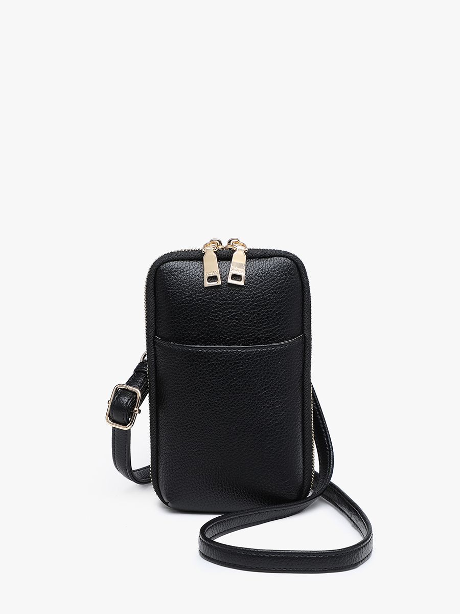 Payton Crossbody Wallet, Color: Black