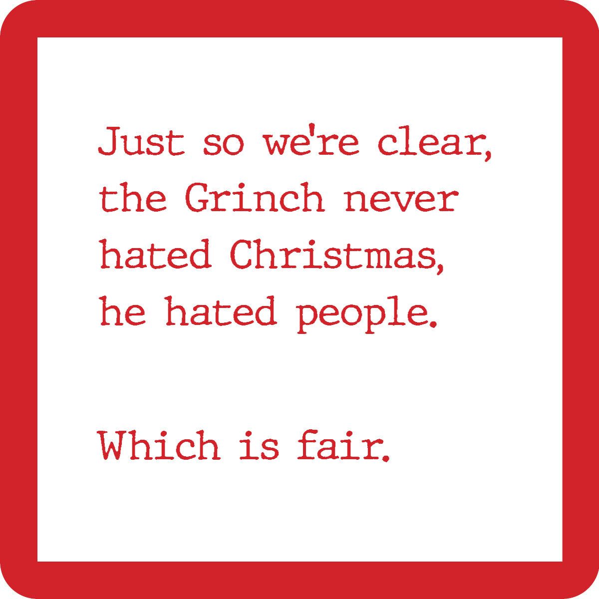 Coaster Xmas Grinch