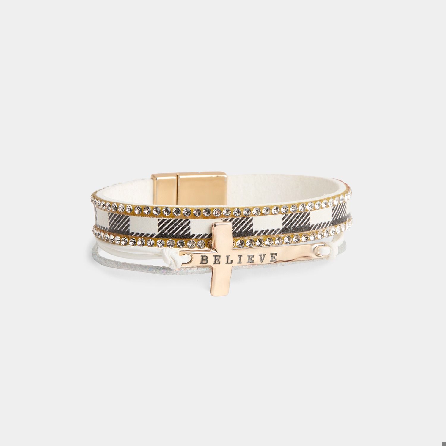 Believe Magnetic Bracelet, Color: Winter White
