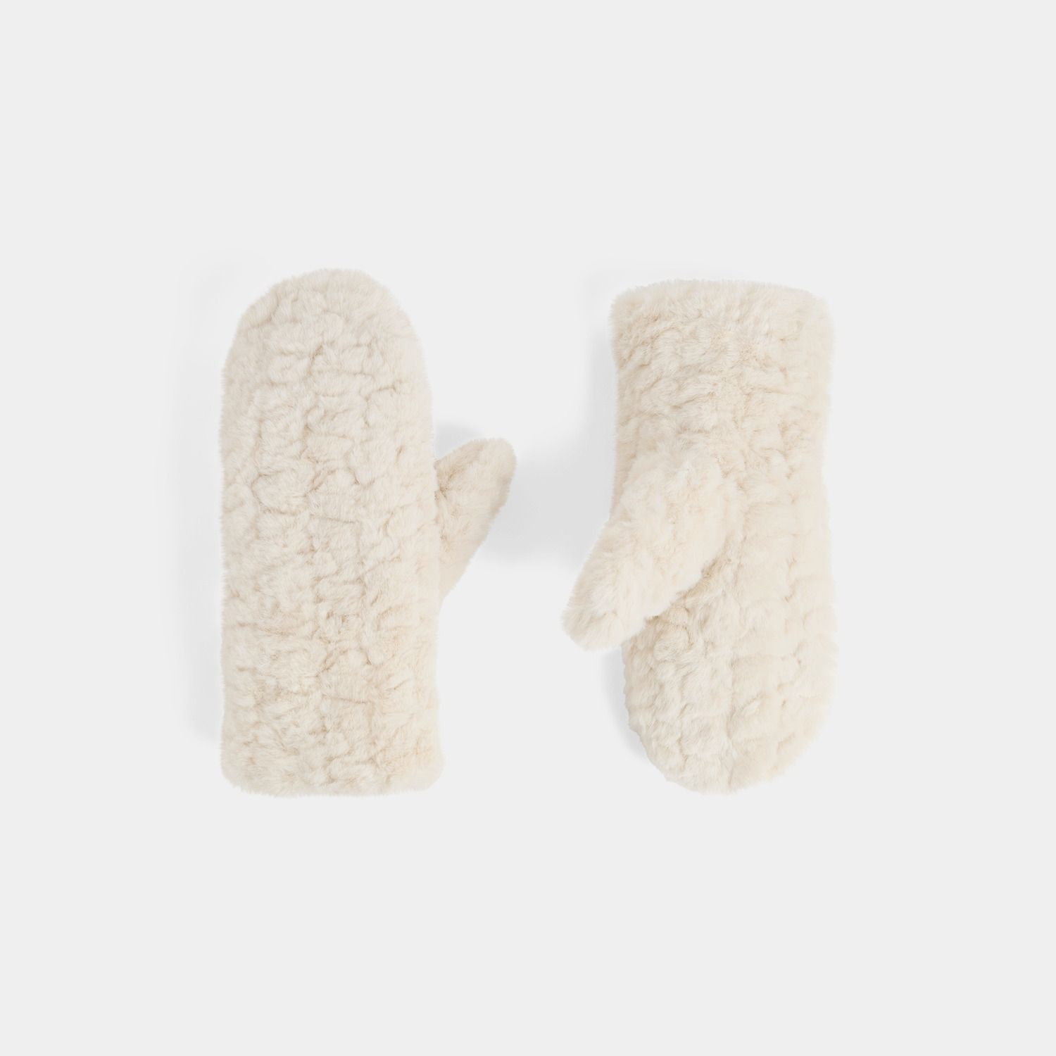 Frosty Morning Sherpa Mittens - Oatmeal
