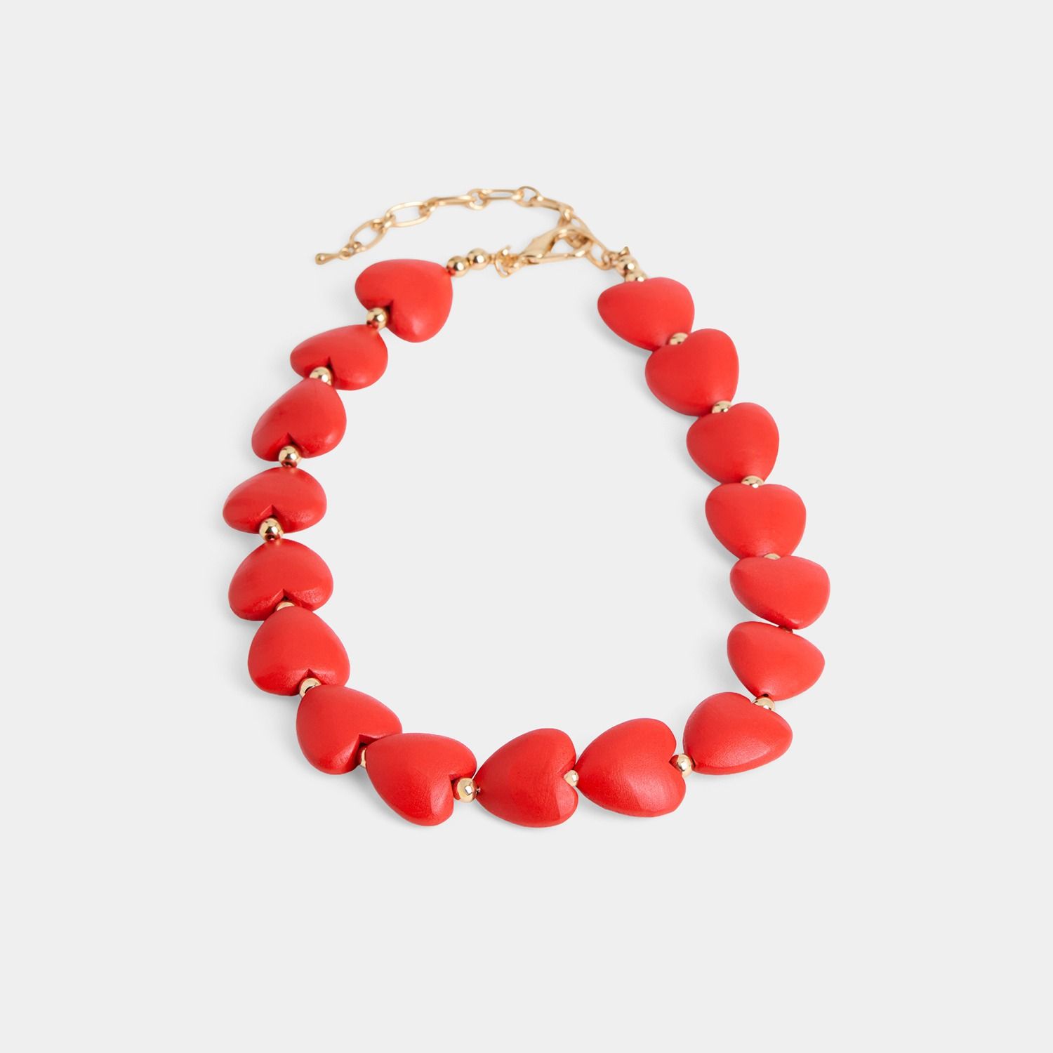 Be My Valentine Necklace - Red Hearts