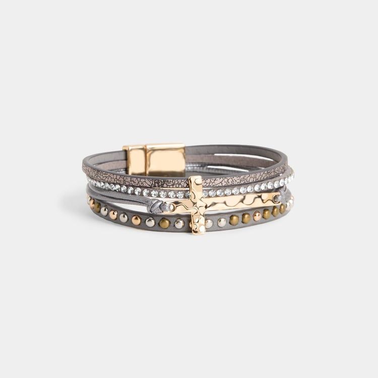 Hallelujah Magnetic Bracelet, Color: Grey