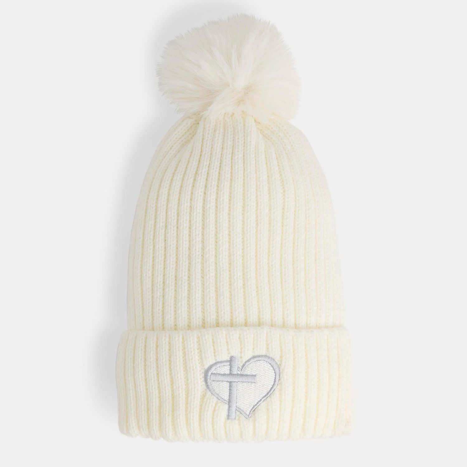 Faith &amp; Love Knit Hat - Cream