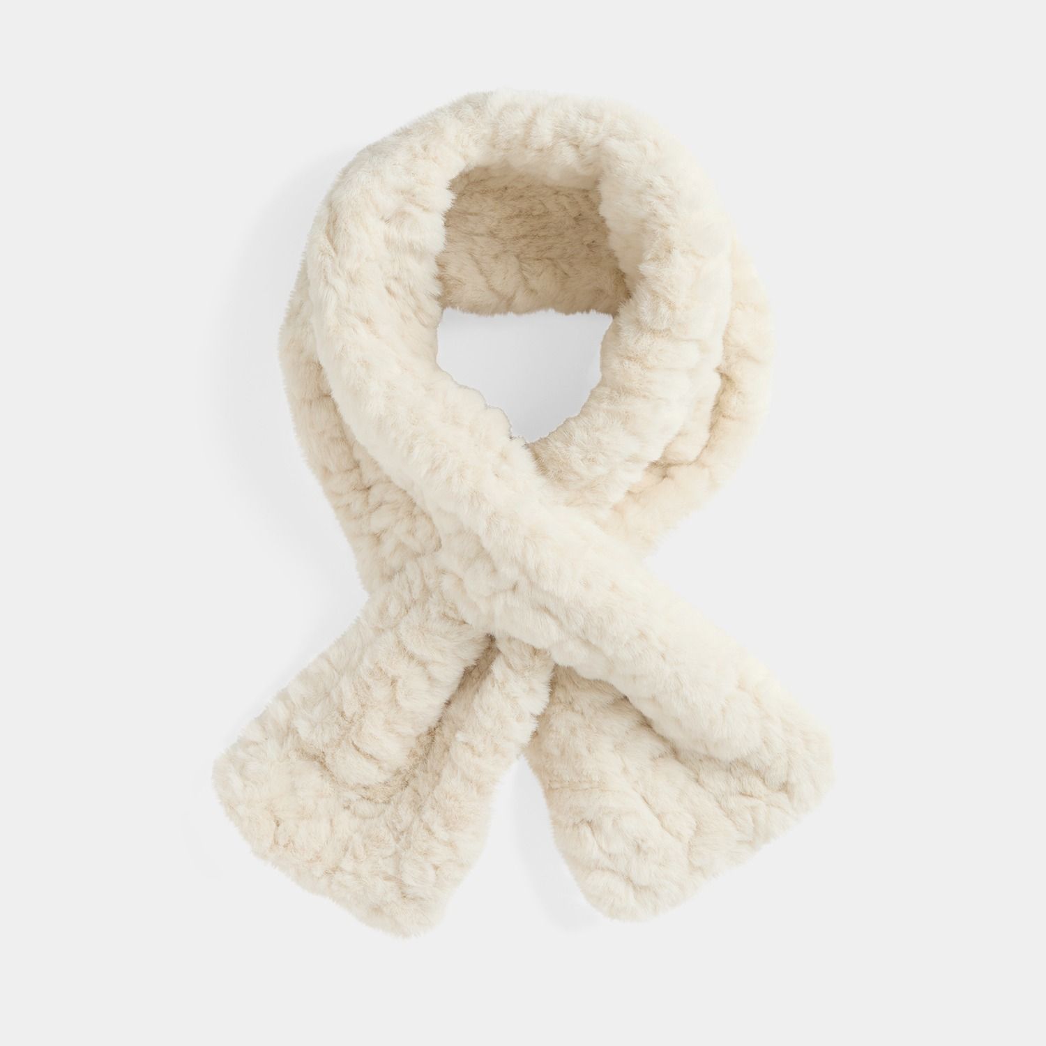 Frosty Morning Pull Through Scarf - Oatmeal