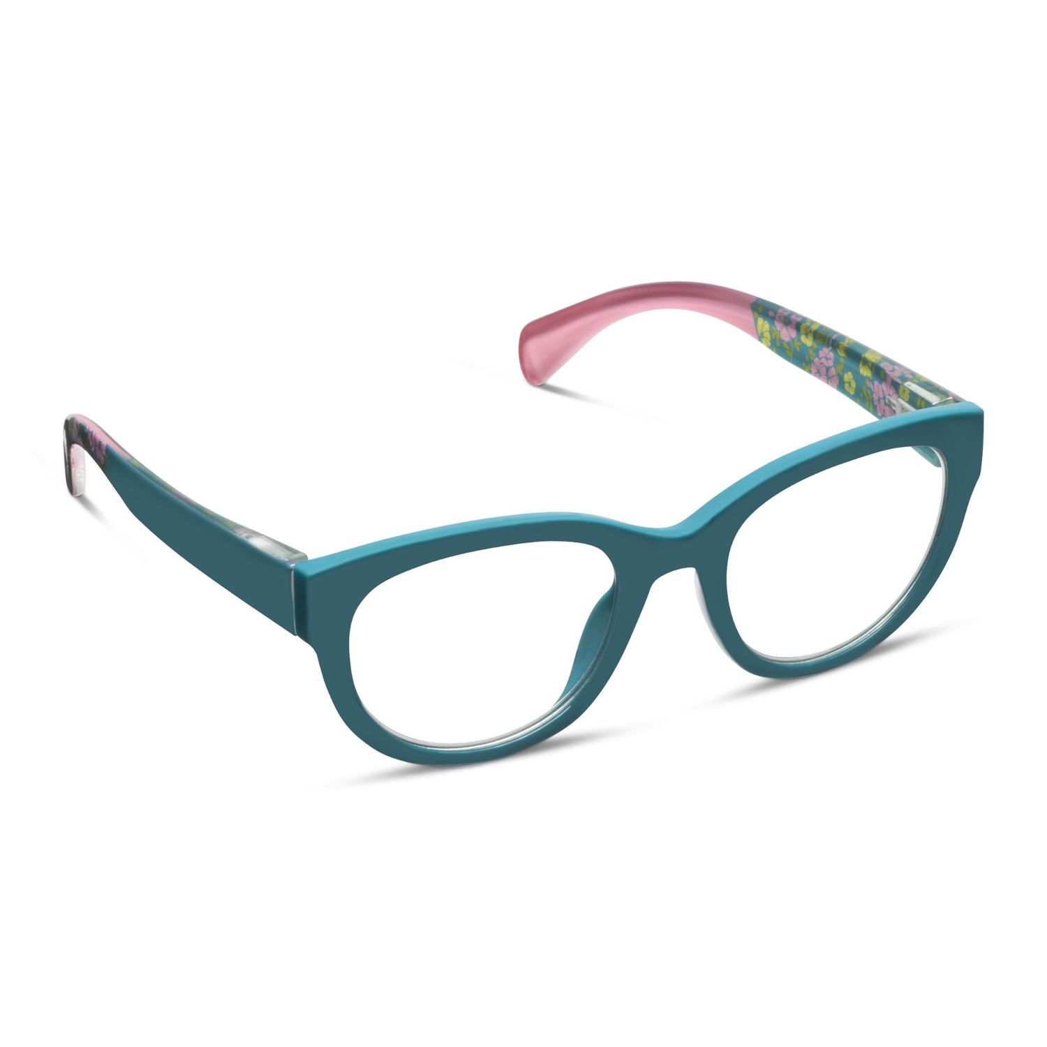 Peepers - Bee, Color: Teal/Floral, Strength: +1.50