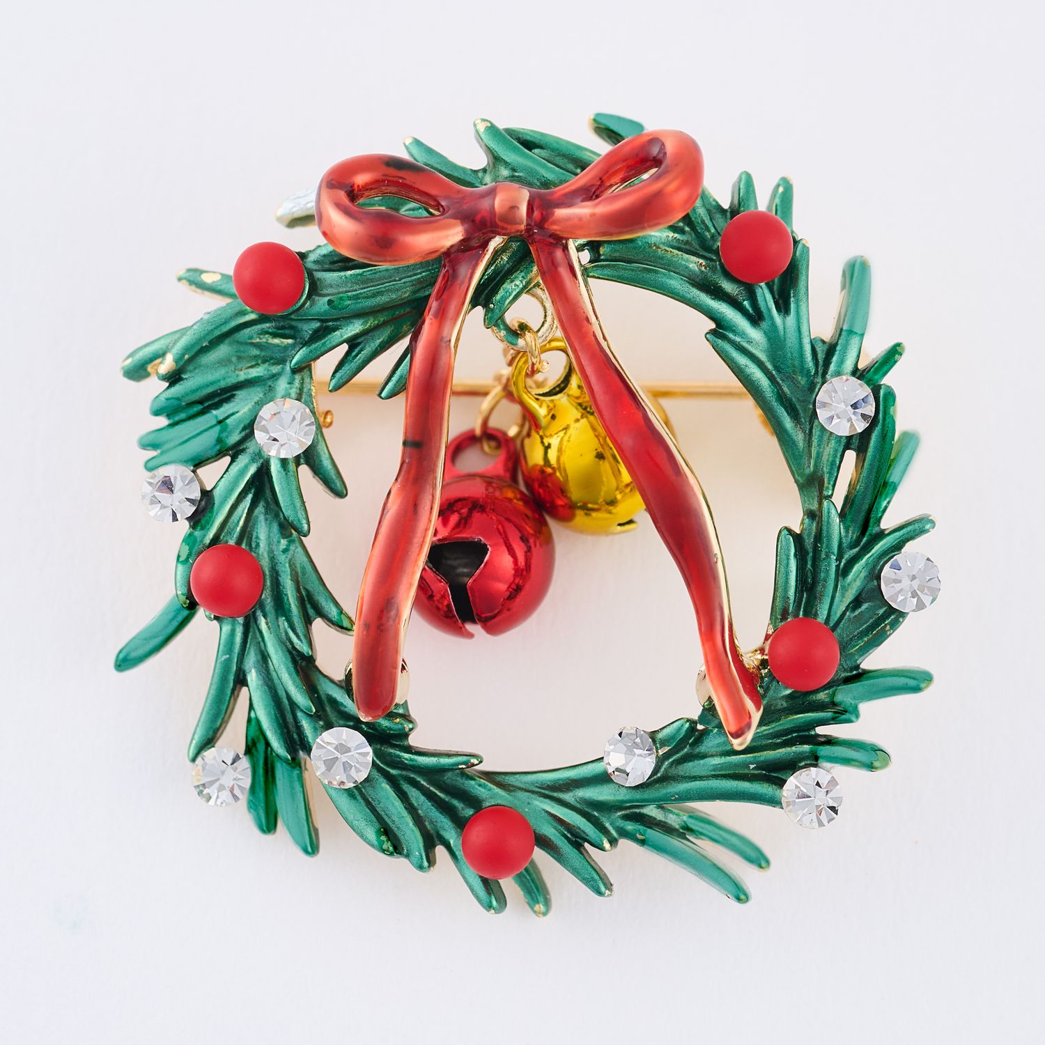 Holiday Wreath Brooch Multi