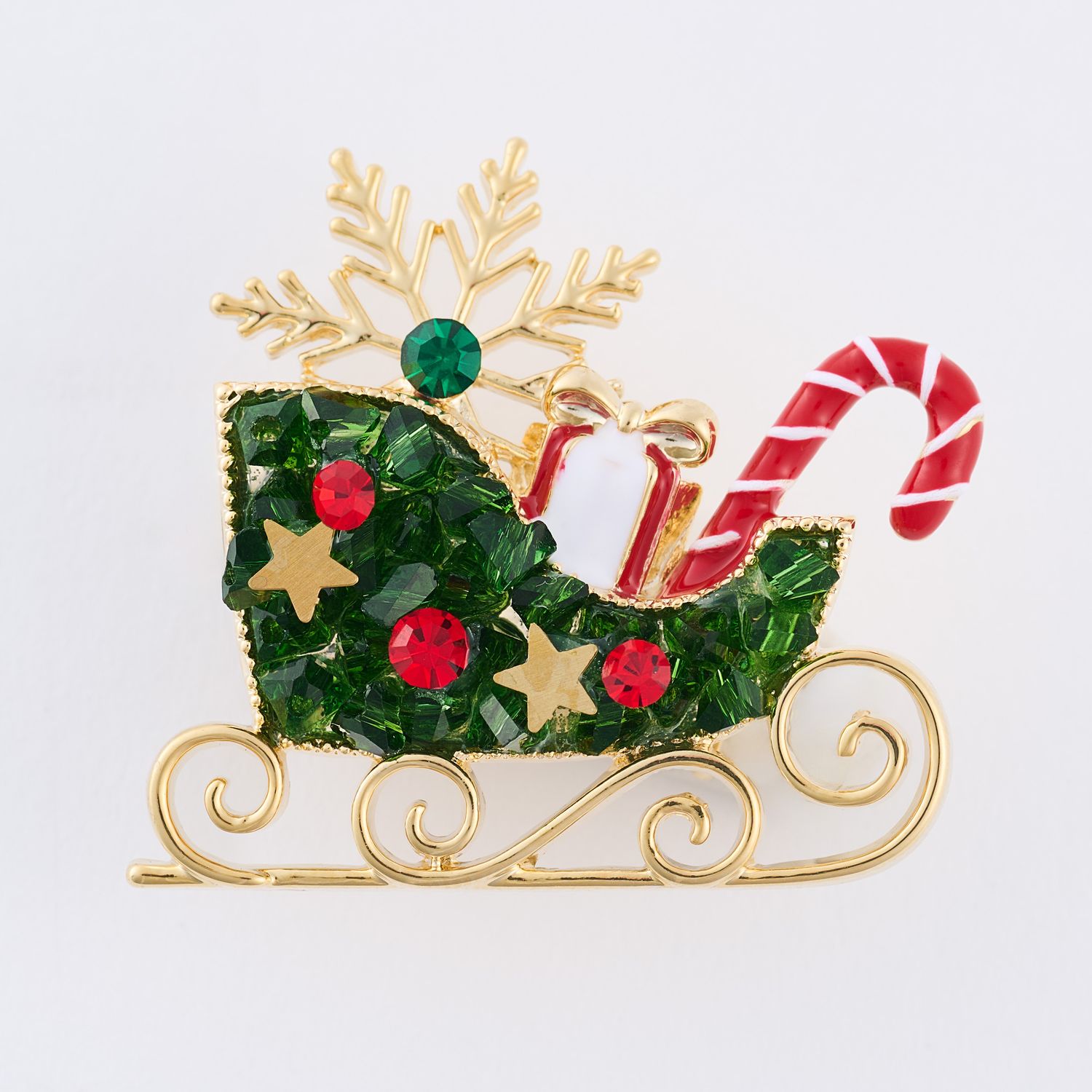 Holiday Sleigh Brooch Multi