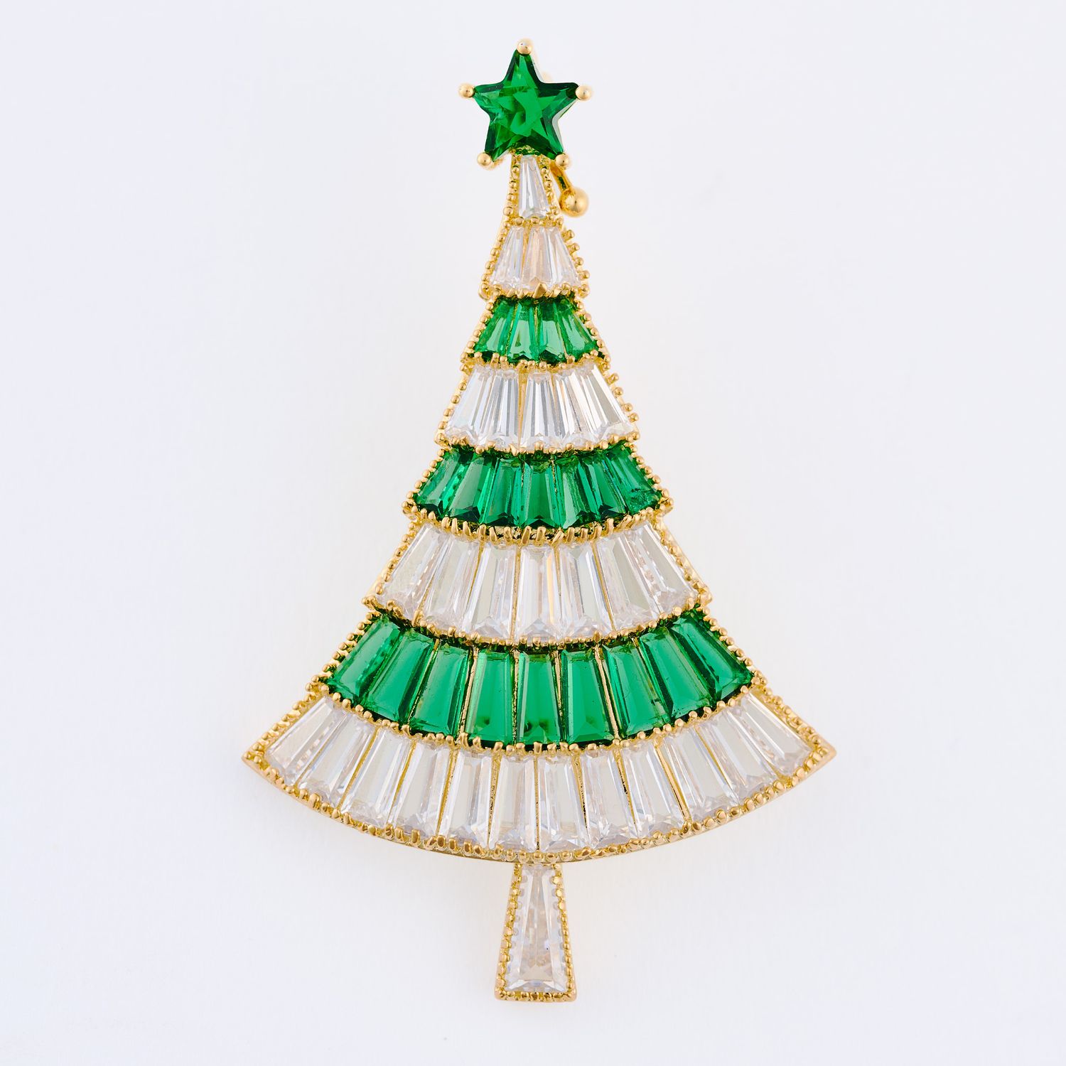 Holiday Vintage Christmas Tree Brooch Multi