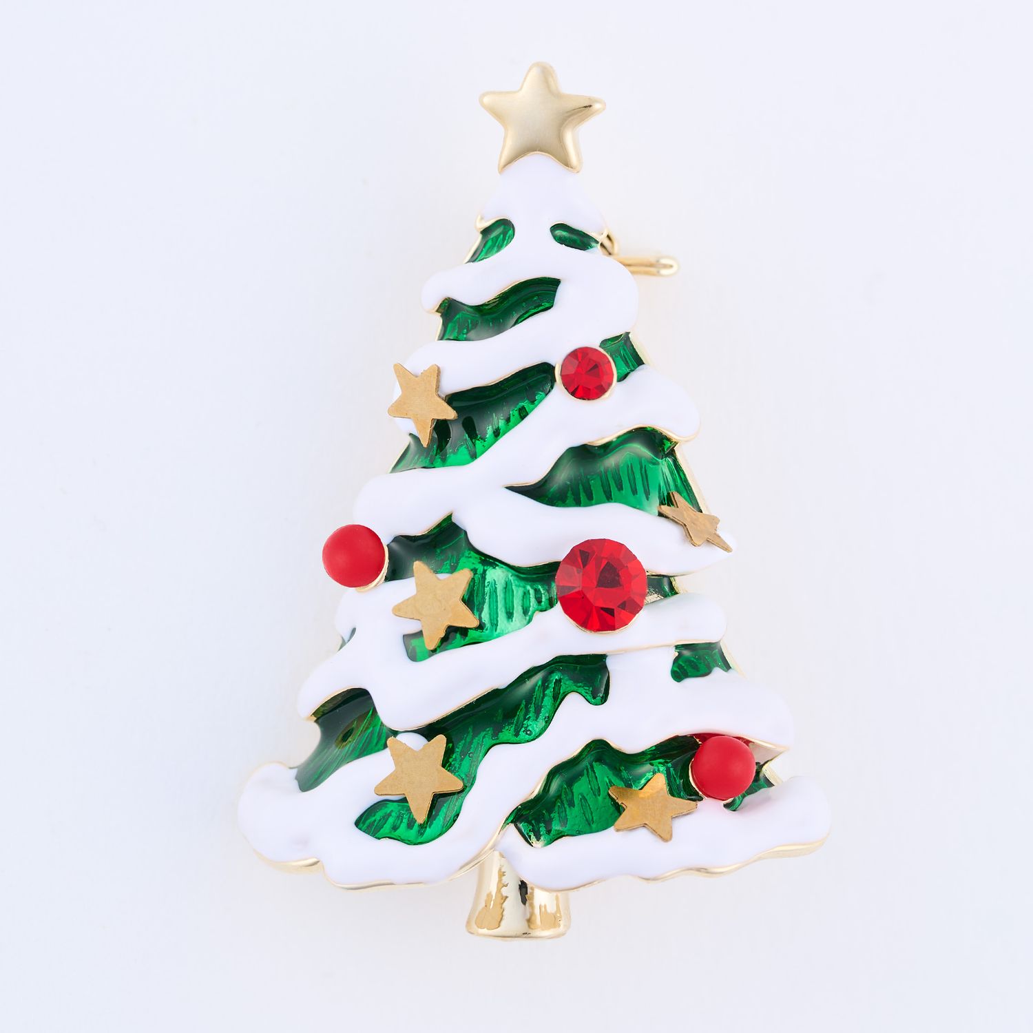 Holiday Christmas Tree Brooch Multi