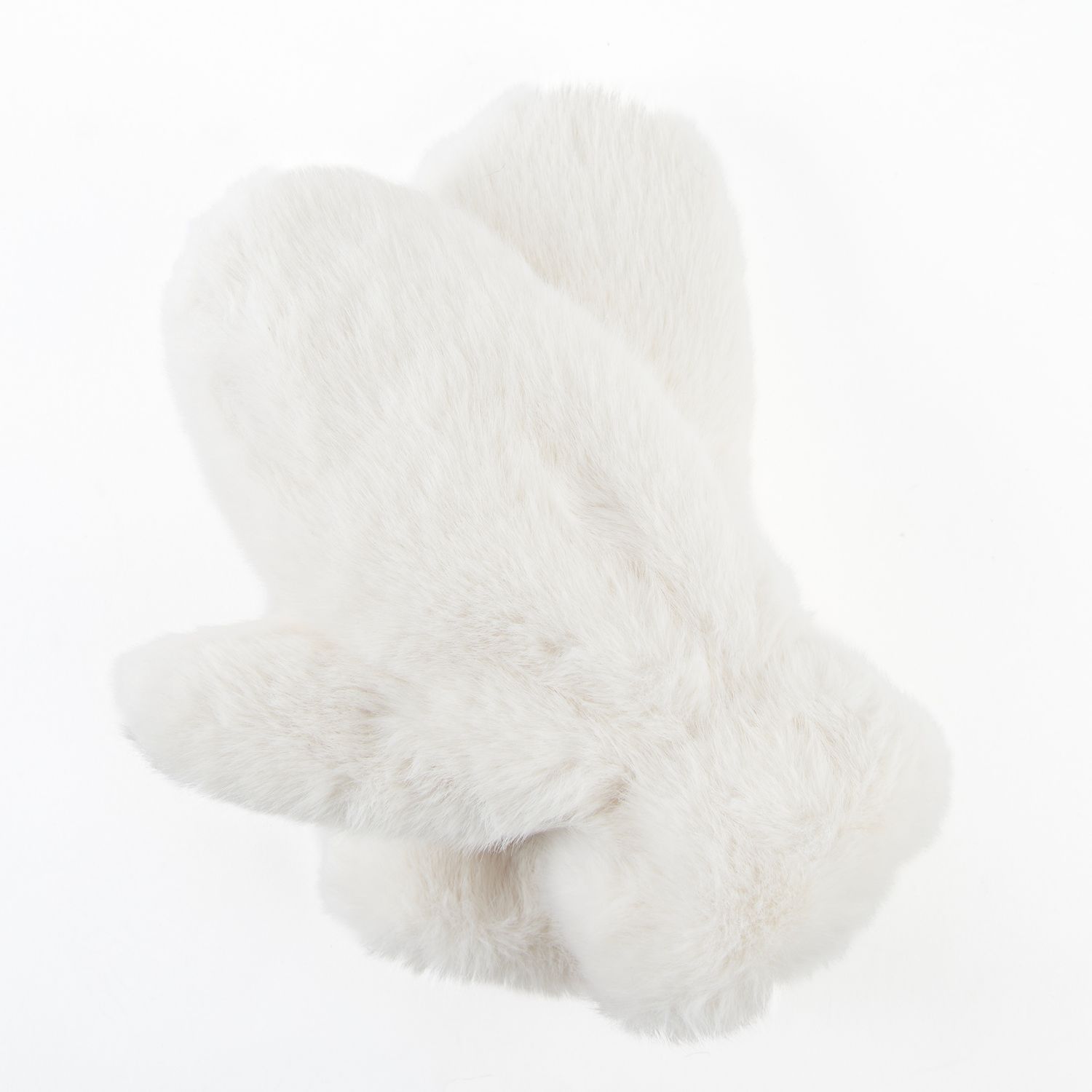 Spencer Faux Fur Mittens, Color: Cream