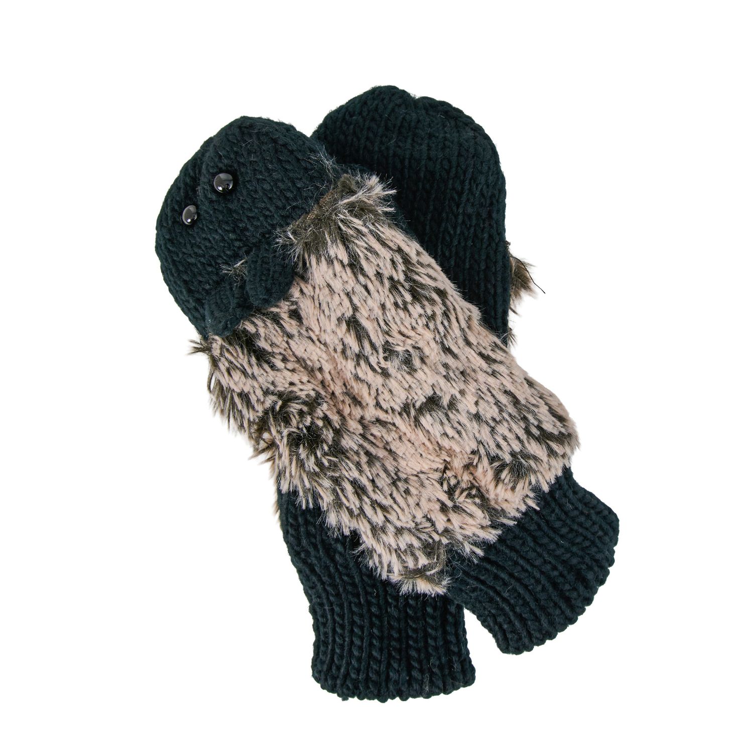 Hedgehog Critter Mittens, Color: Gray