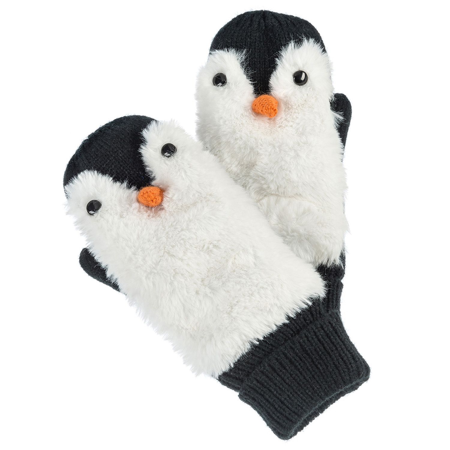 Penguin Critter Mitten, Color: Black