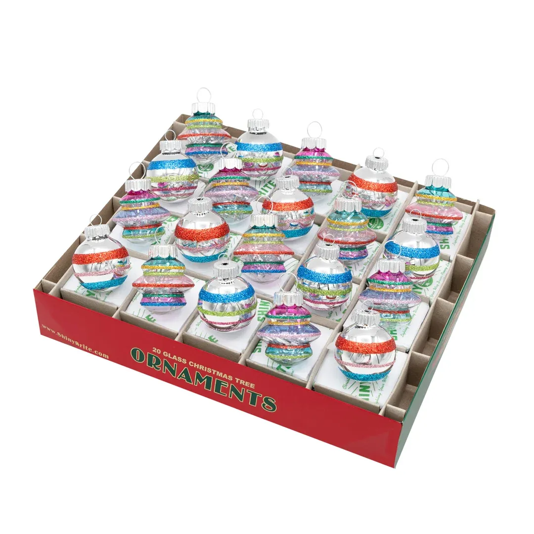 Christmas Confetti 1.25" Shapes And Rounds  20 Count