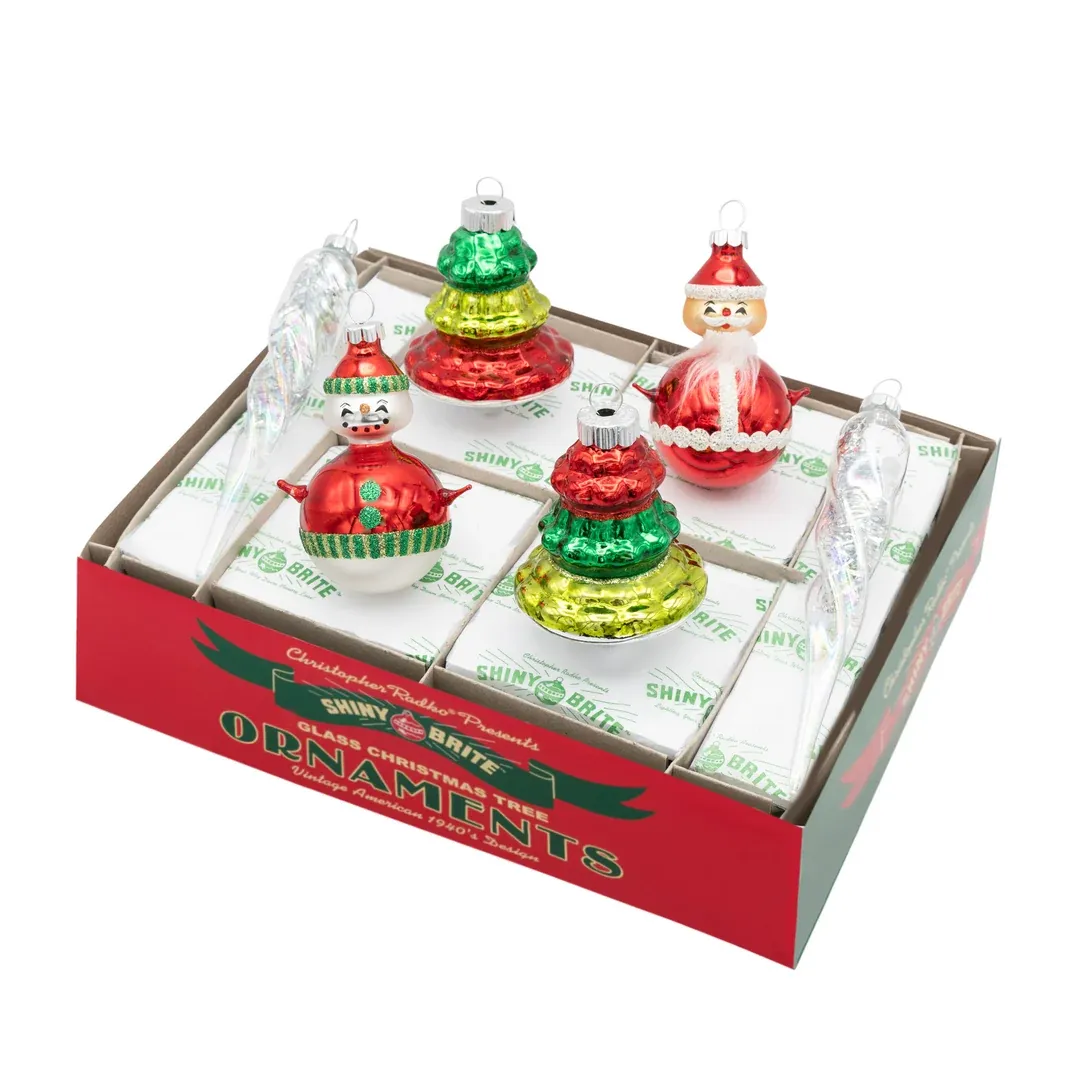 Holiday Splendor 3.25" &amp; 7" Mixed Shapes And Figures 6 Count