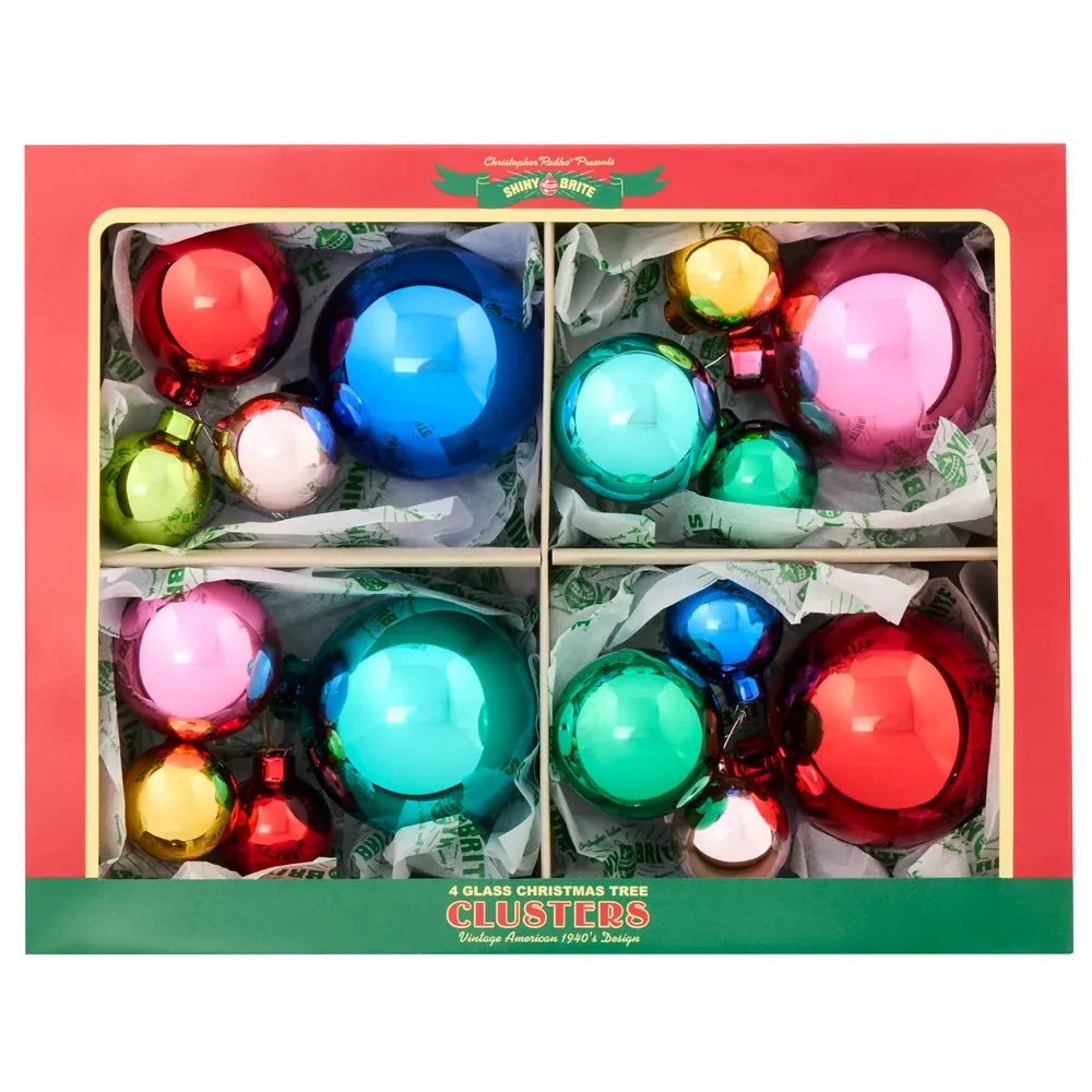 Christmas Confetti Multi Size Clusters 4 Count