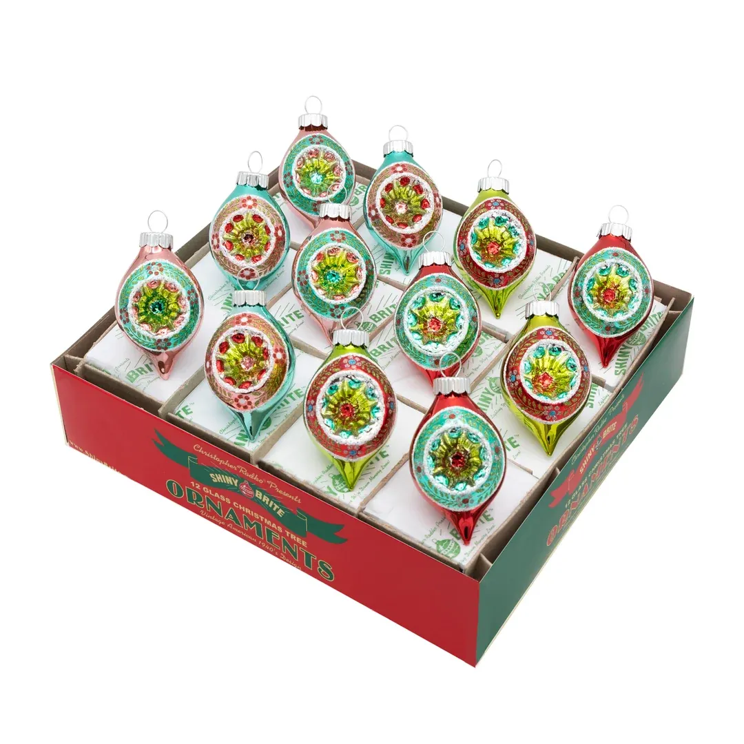 Festive Fete 1.75" Decorated Reflector Tulips 12 Count