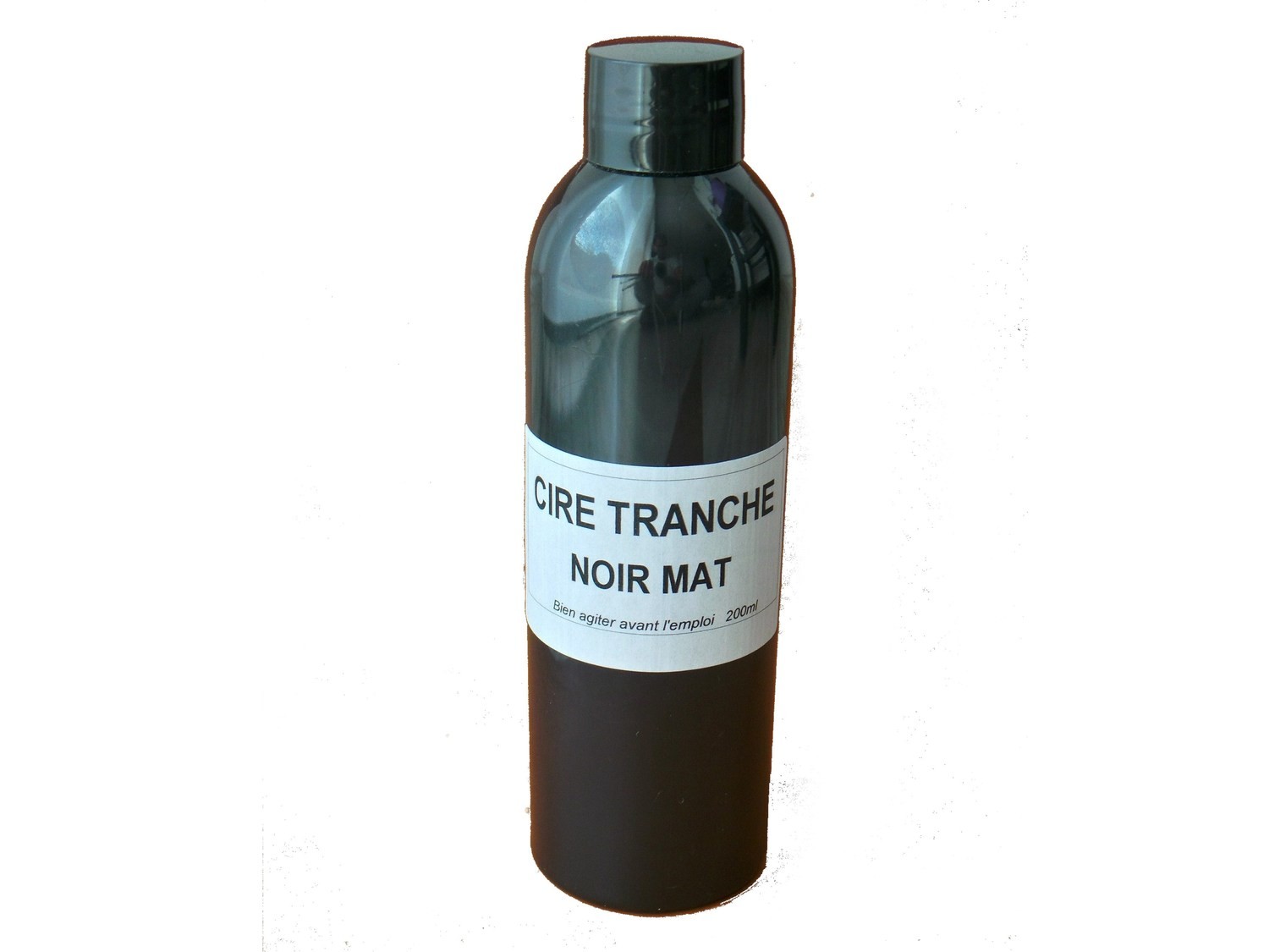 FLACON CIRE TRANCHE NOIR MAT 200 ml