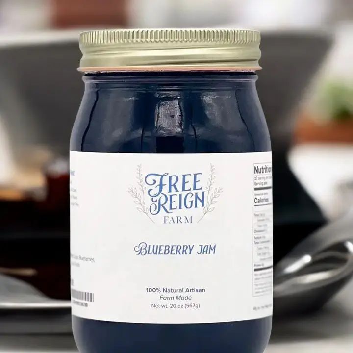 Blueberry Jam. All Natural.