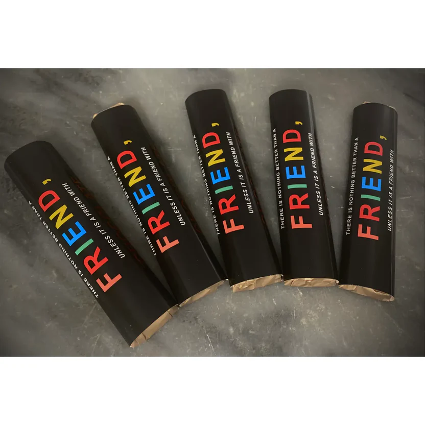 Chocolate Bar “Friends” Milk w/ Gold Foil Wrapper ☀️