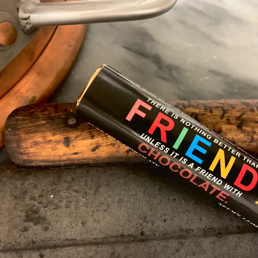 Chocolate Bar “Friends” Milk w/ Gold Foil Wrapper ☀️