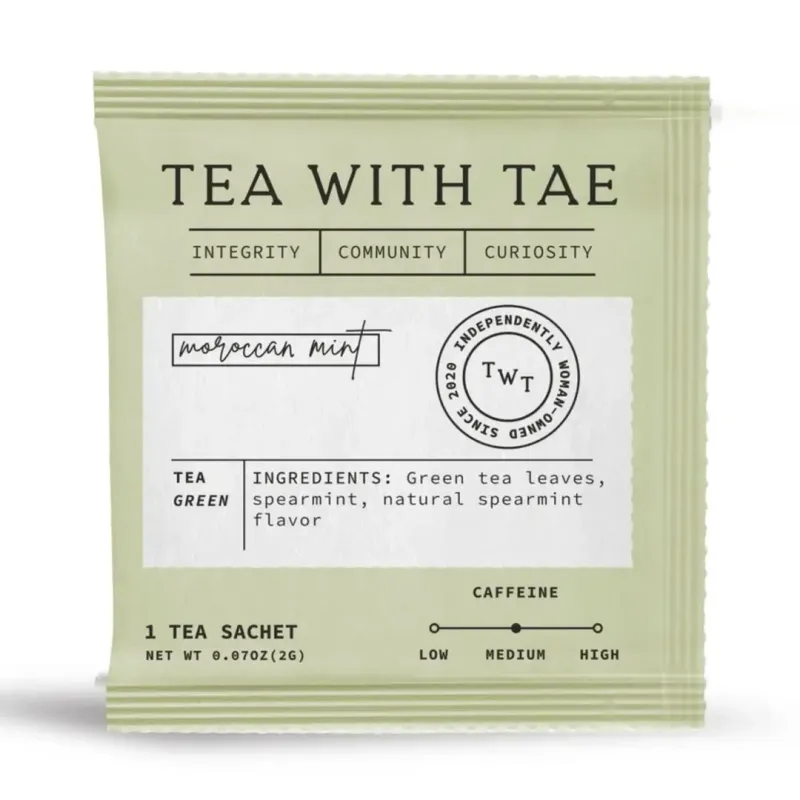 Moroccan Mint Green Tea - Individually Wrapped Tea Bag