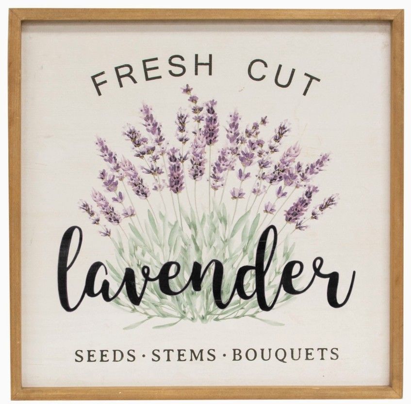 Wooden Sign - Fresh Cut Lavender