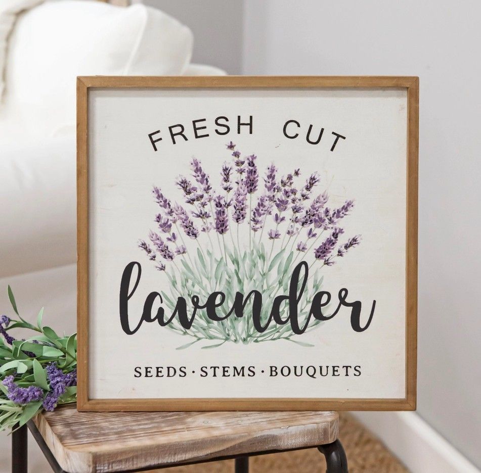 Wooden Sign - Fresh Cut Lavender