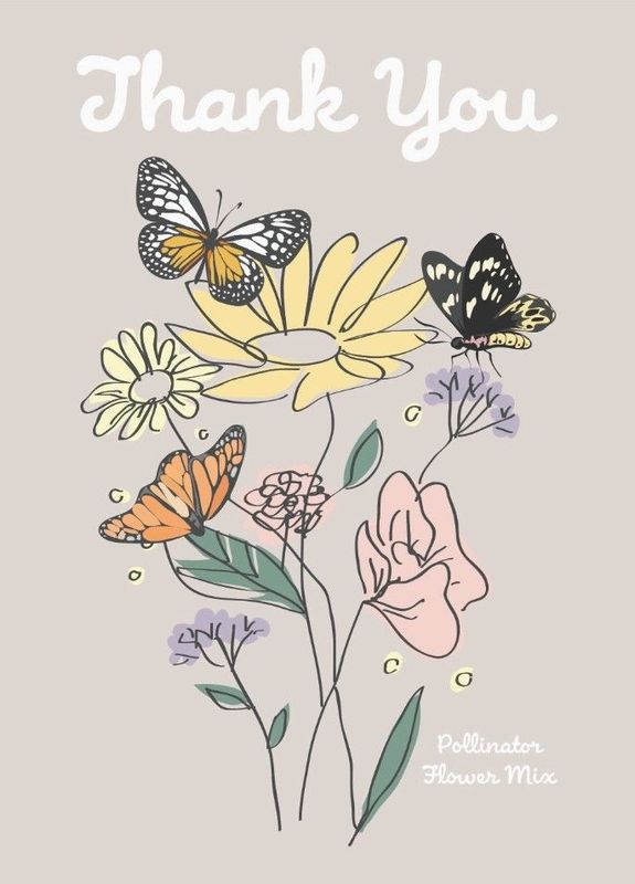 Thank You Butterfly - Pollinator Flower Mix Seed Packets