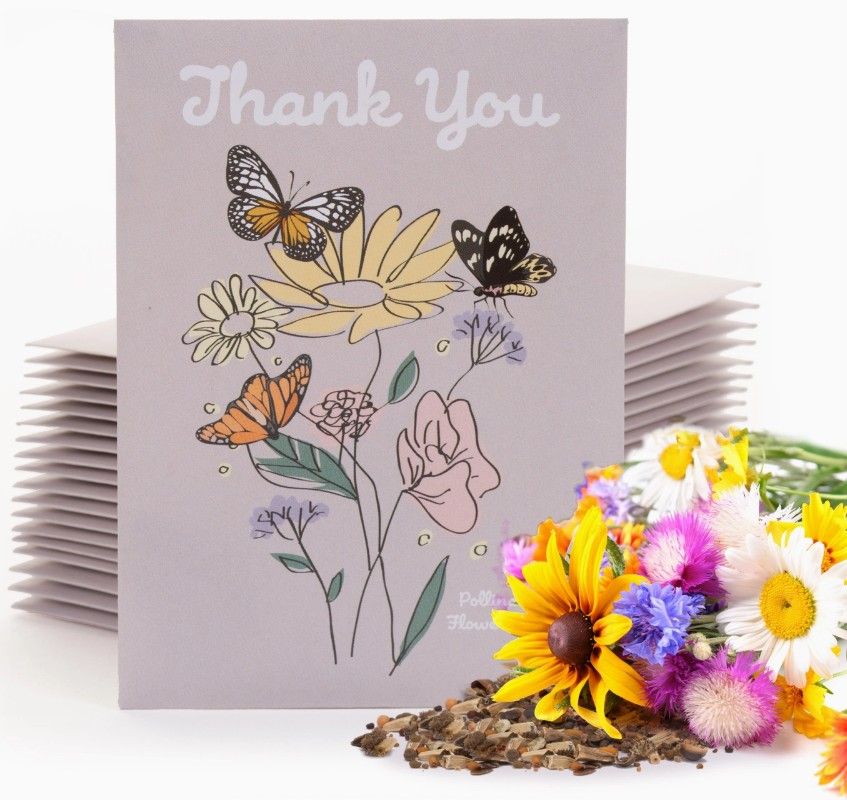 Thank You Butterfly - Pollinator Flower Mix Seed Packets