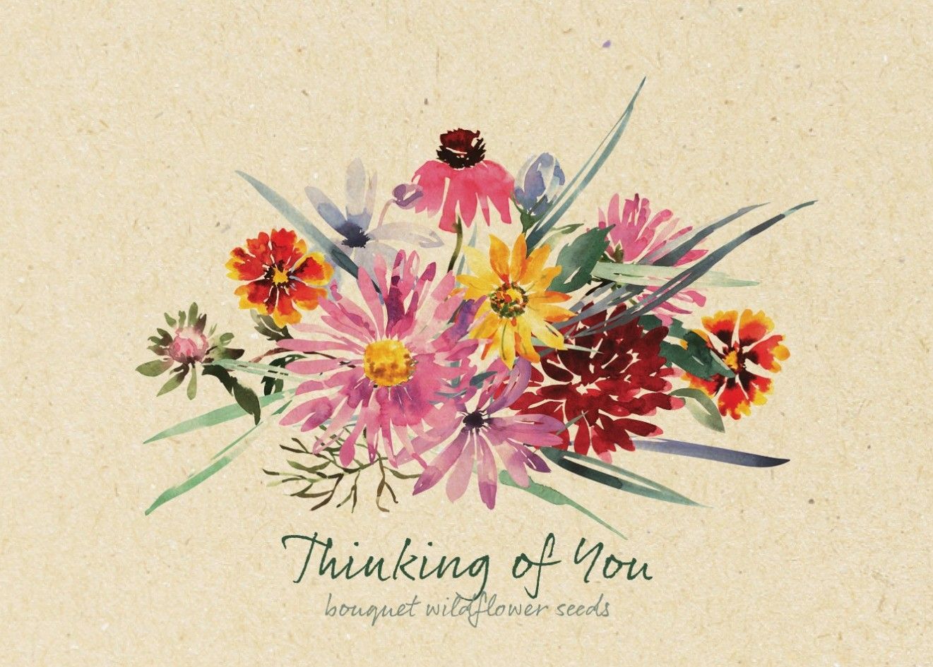 Thinking of You Bouquet - Wildflower Mix Seed Packets