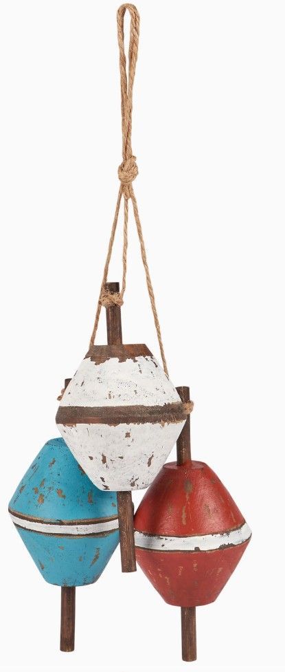 Wooden Bobbers Hanging Deco