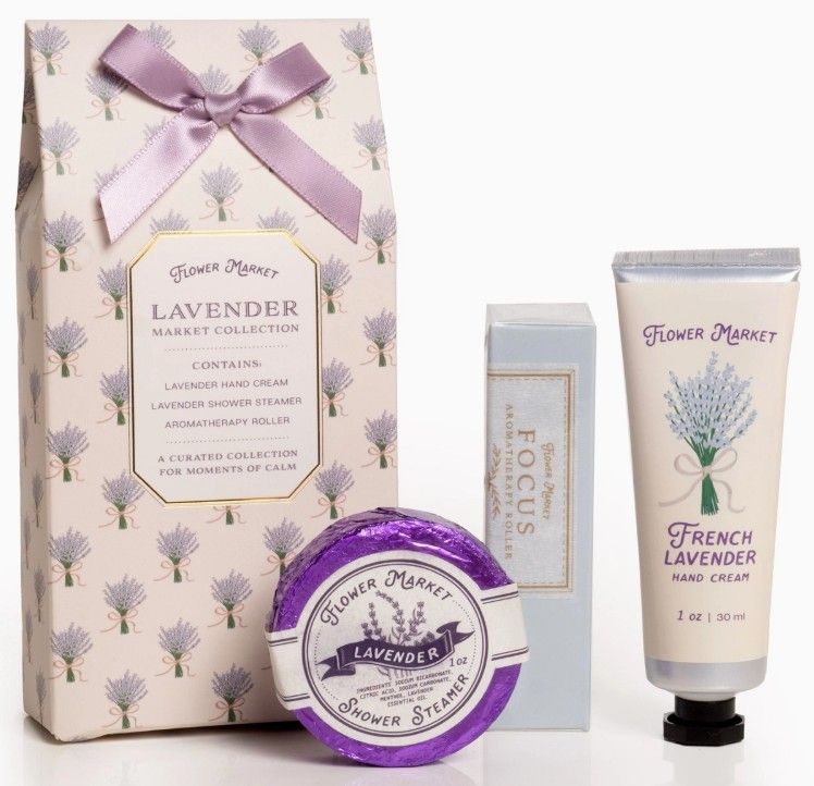 Lavender Spa Gift Set – Hand Cream, Shower Steamer & Roller