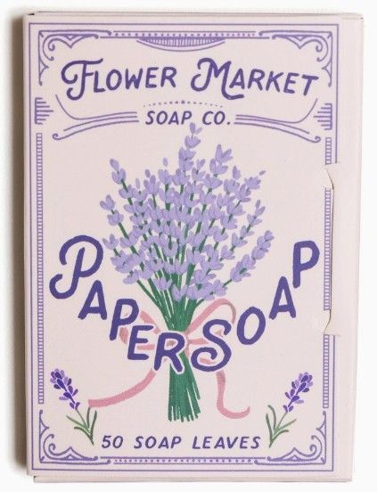 Paper Soap – Lavender Scent, Travel Size, 50 Sheets