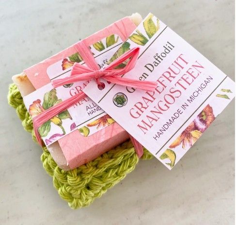 Grapefruit Mangosteen Soap & Washcloth Set - Citrus Gift Set