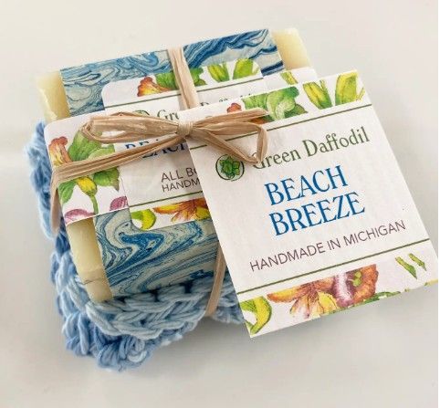 Beach Breeze Soap & Washcloth Gift Set - Fresh Scent