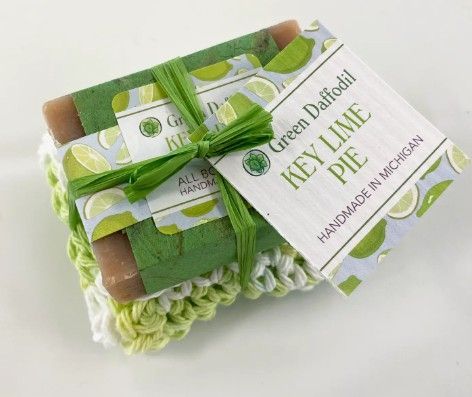 Key Lime Pie Soap & Washcloth Gift Set
