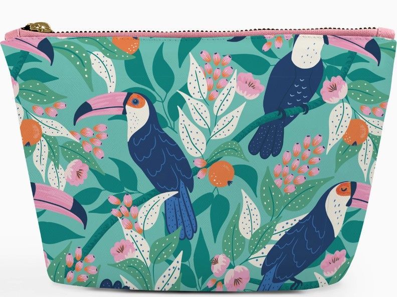 Tropical Paradise Clutch Cosmetic Pouch