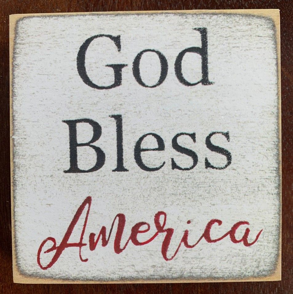 God Bless America wooden sign God Bless America wooden sign