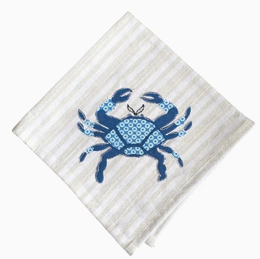Coastal Crab Stripe Napkin Coastal Crab Stripe Napkin