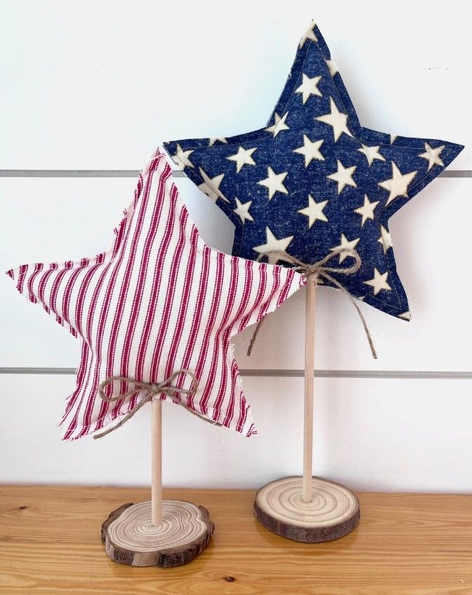 2pc. Rustic 4th of July Star Set - Vintage Star