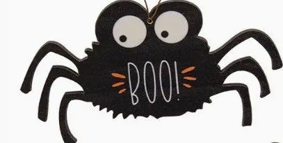 Spider Boo Wooden Ornament