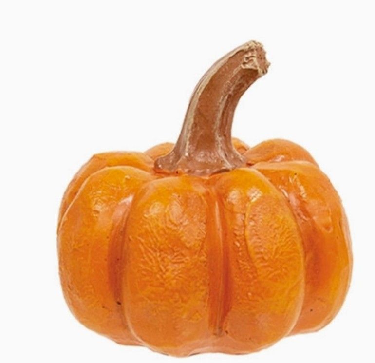 Resin Carved Look Orange Pumpkin