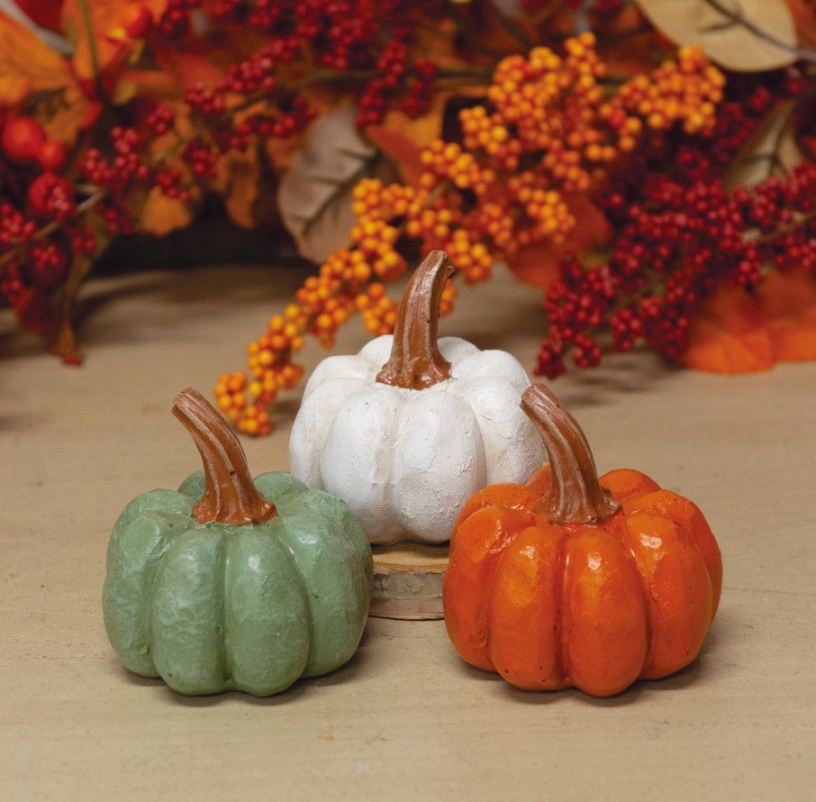 Resin Carved Look SAGE Pumpkin