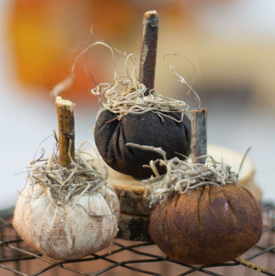 Gathered Mini Orange Pumpkin