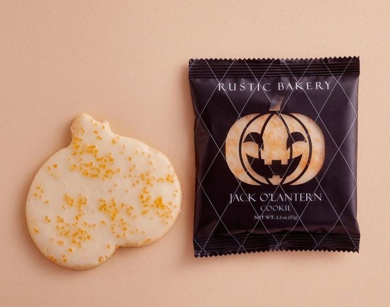 Individually Wrapped Jack O' Lantern Pumpkin Cookies