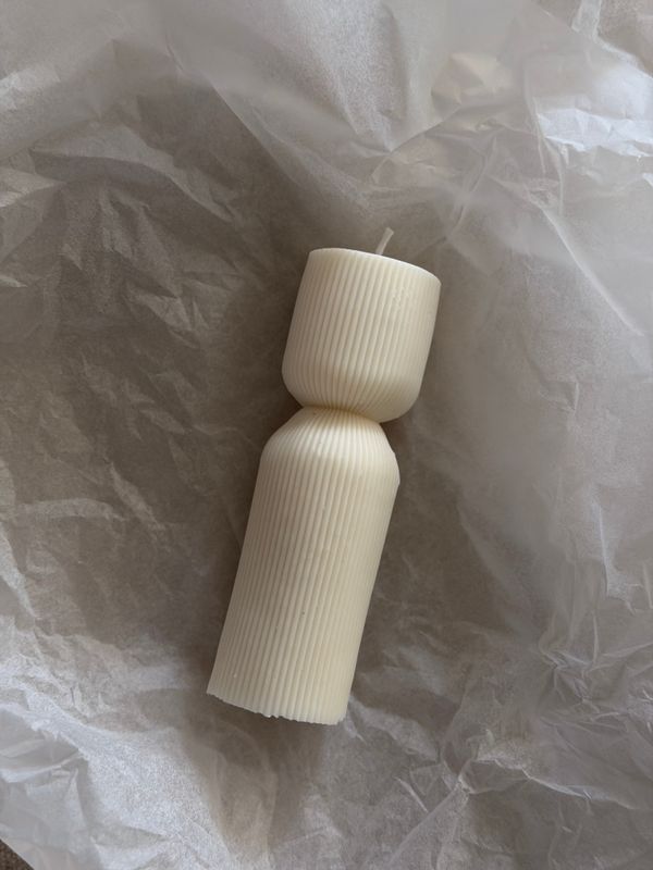 Hourglass Pillar Candle - Set of 2