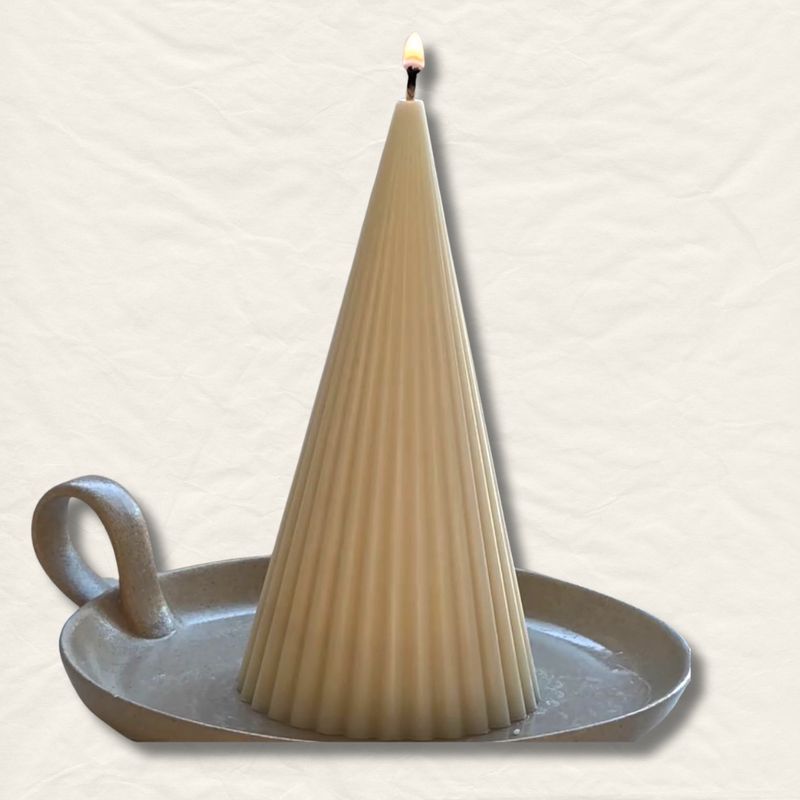 Ribbed Cone Candle