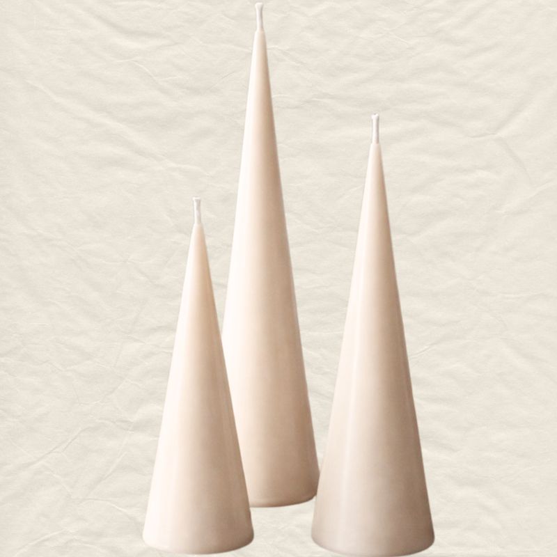 Cone Pillar Candle - Set of 3
