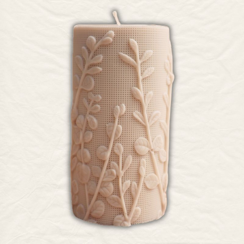 Botanical Pillar Candle