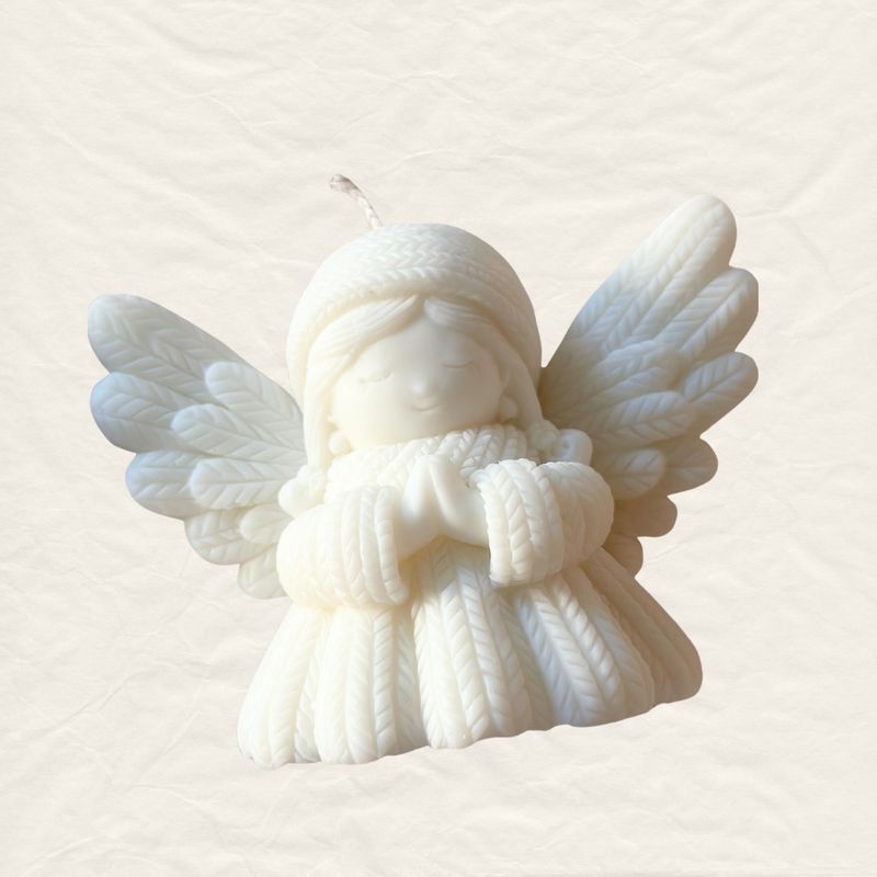 Knitted Angel Candle